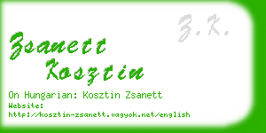 zsanett kosztin business card